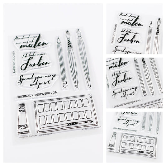 Klartext-Stempelset A6 - Malen