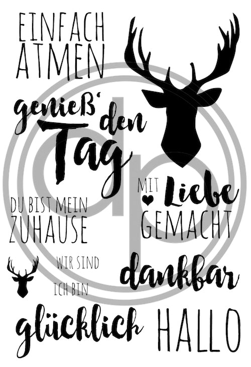 Klartext-Stempelset A6 "einfach atmen"