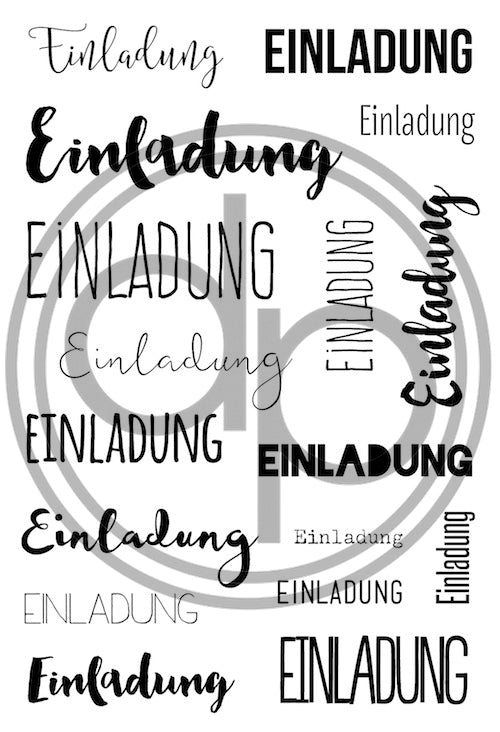 Klartext-Stempelset A6 "Einladung"