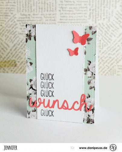 Klartext-Stempelset A6 "glücklich"