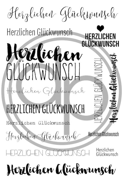 Klartext-Stempelset A6 "Glückwunsch"