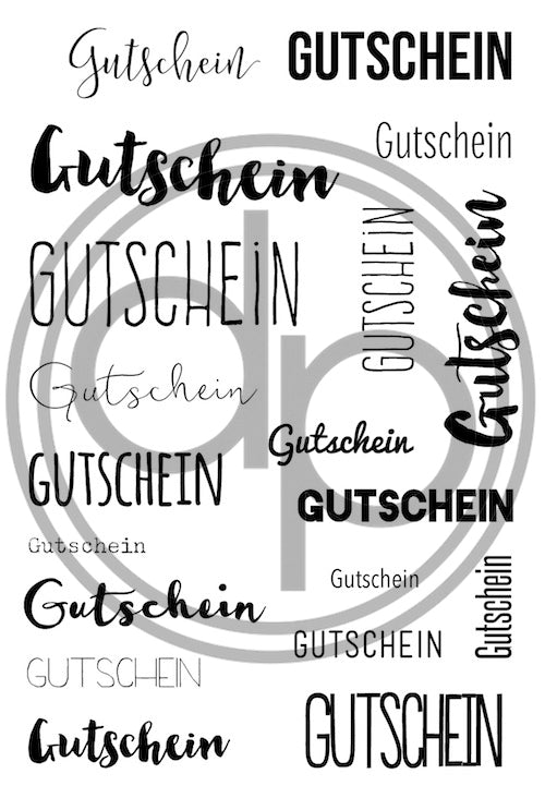 Klartext-Stempelset A6 "Gutschein"