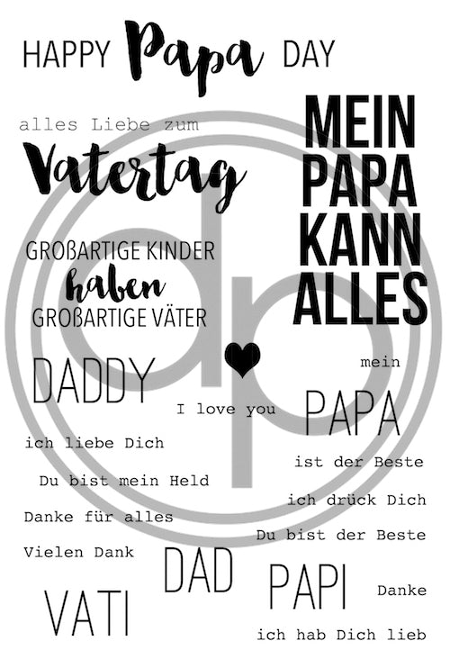 Klartext-Stempelset A6 "Happy Papa-Day"