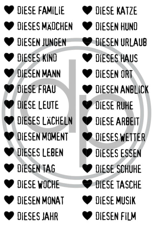 Klartext-Stempelset A6 "herz"