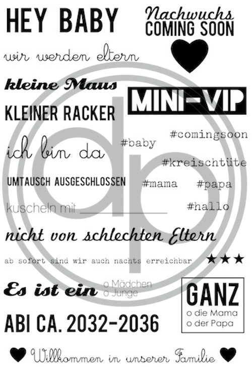 Klartext-Stempelset A6 "Hey Baby"