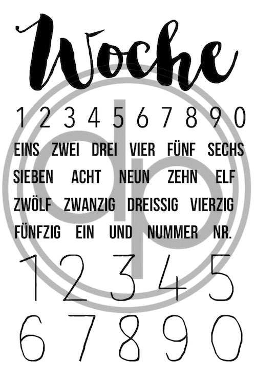 Klartext-Stempelset A6 "Woche"
