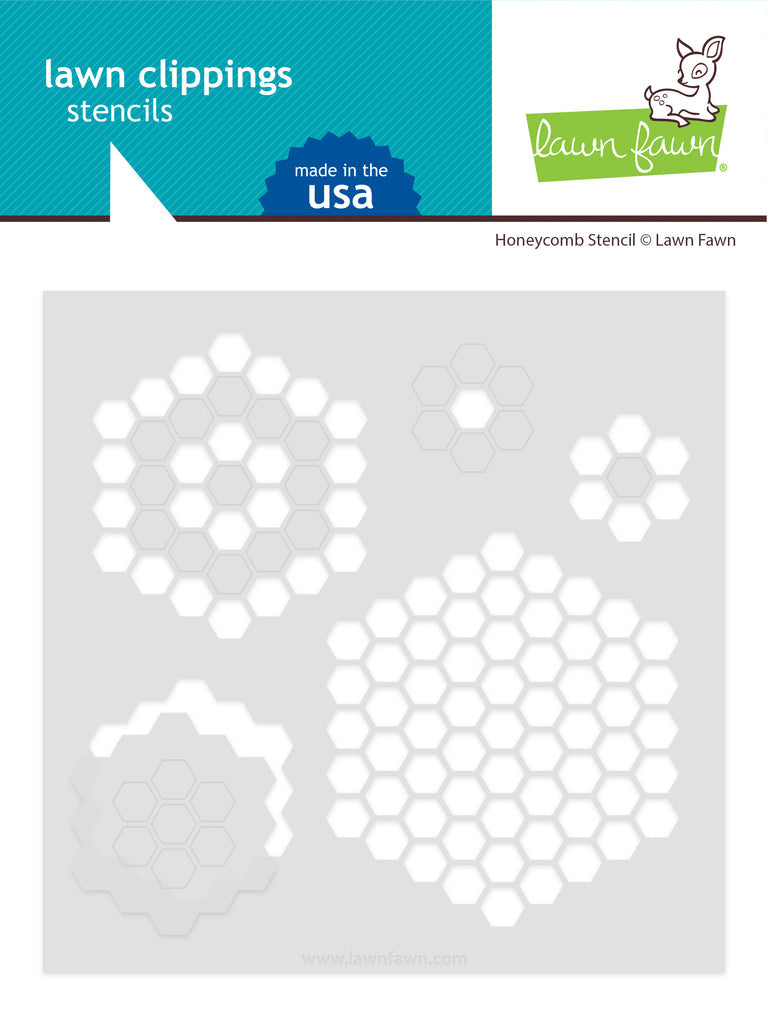 Lawm Fawn - Honeycomb - Schablone Stencil bastel-traum.ch