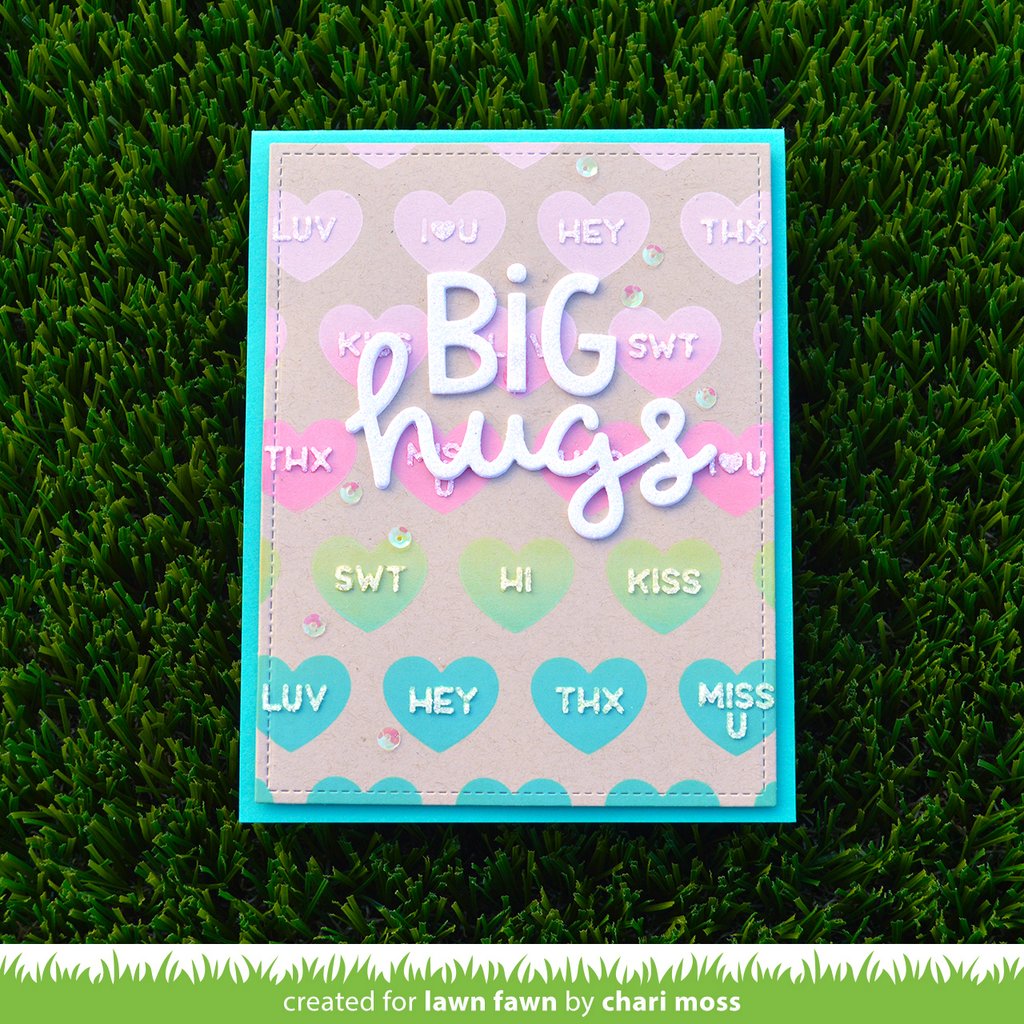 Lawn Fawn - Conversation Heart - Stencils