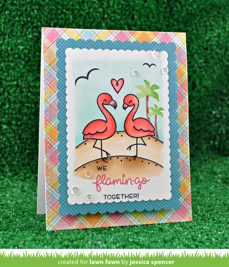 Lawn Fawn - Flamingo Together Clear Stamp