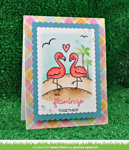 Lawn Fawn - Flamingo Together Clear Stamp