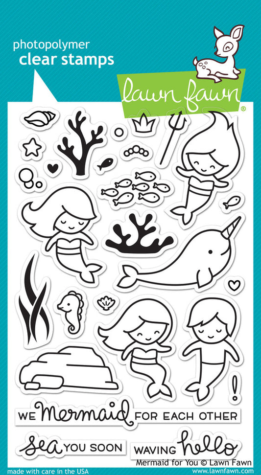 Lawn Fawn - Mermaid For You Clear Stamp