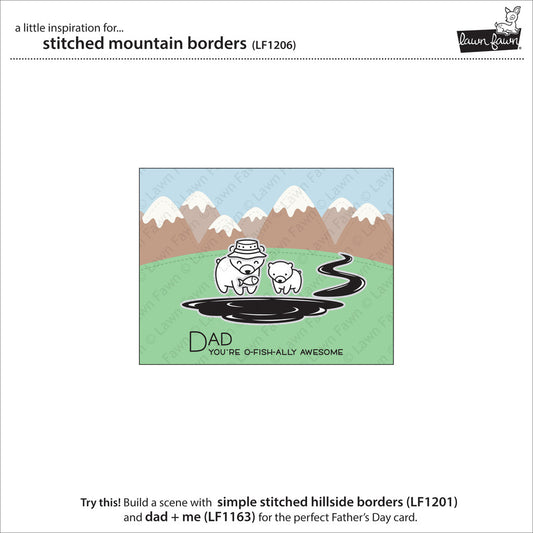 Lawn Fawn - Stitched Mountain Border Die