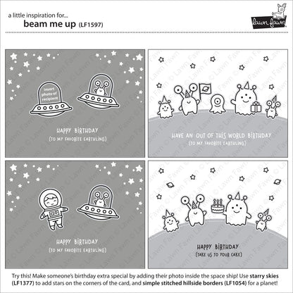 Lawn Fawn - Beam Me Up - Clear Stamps 4x6