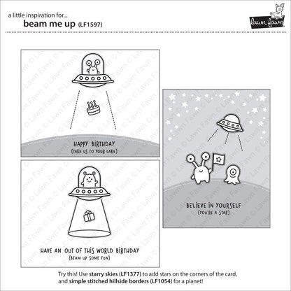 Lawn Fawn - Beam Me Up - Clear Stamps 4x6