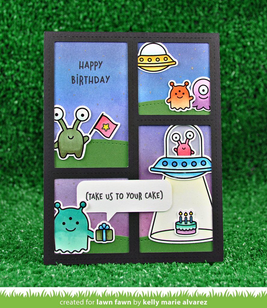 Lawn Fawn - Beam Me Up - Clear Stamps 4x6