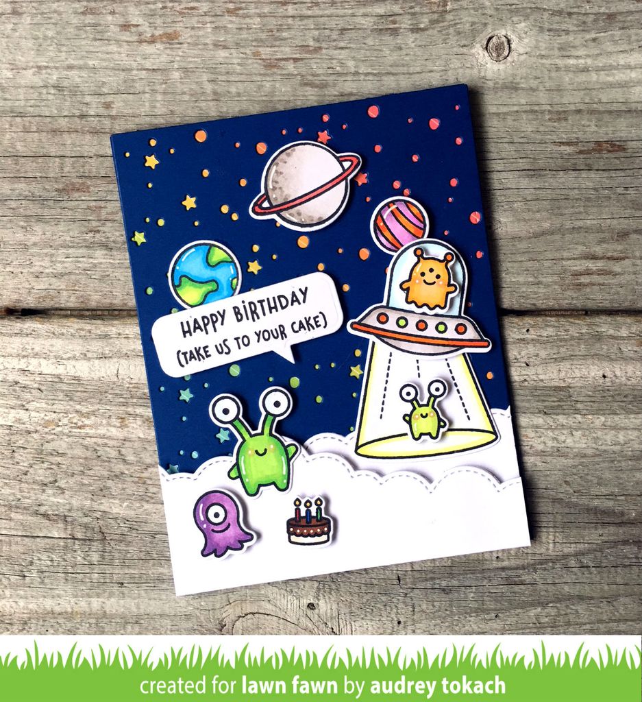 Lawn Fawn - Beam Me Up - Clear Stamps 4x6