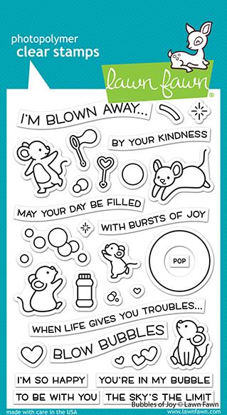 Lawn Fawn - Bubbles of Joy - Clear Stamp Set 4x6