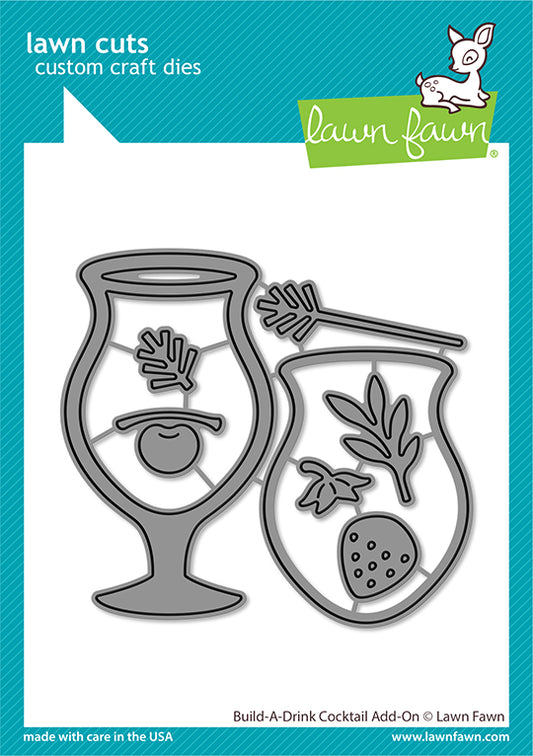 Lawn Fawn - Build-a-drink cocktail add-on - Stand alone Stanzschablone