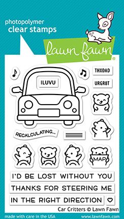 Lawn Fawn - car critters - Clear Stamp 3x4
