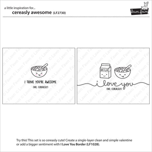 Lawn Fawn - Cerealsly Awesome - Clear Stamps 2x3
