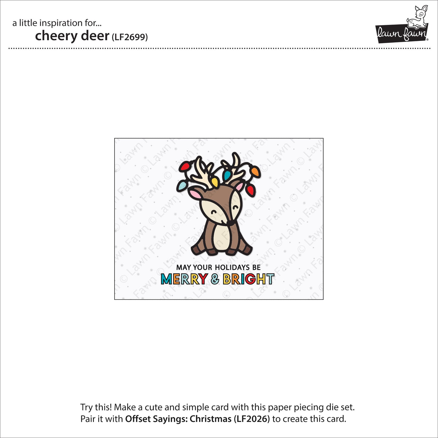 Lawn Fawn - Cheery Deer - Stand Alone Stanze