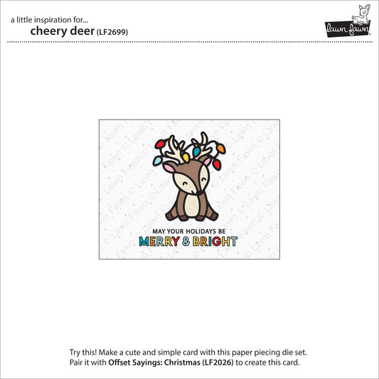 Lawn Fawn - Cheery Deer - Stand Alone Stanze