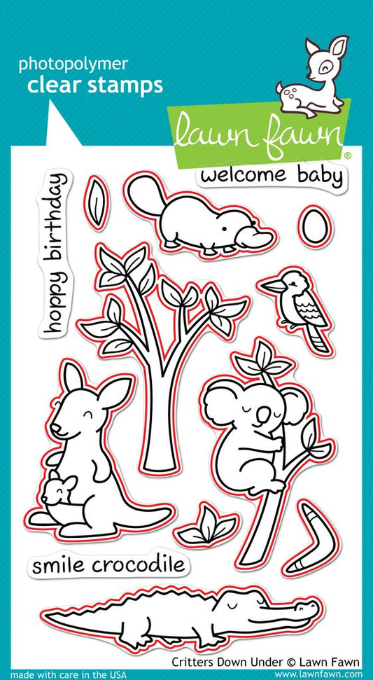 Lawn Fawn Critters Down Under Stanzen