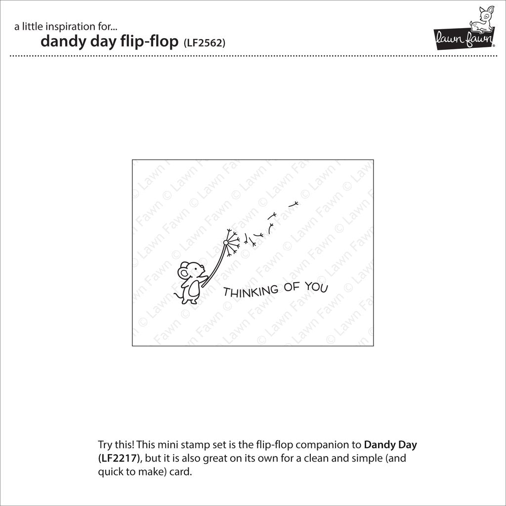 Lawn Fawn - Dandy Day Flip-Flop - Stempel Set 2x3