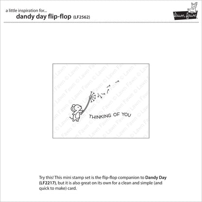 Lawn Fawn - Dandy Day Flip-Flop - Stempel Set 2x3