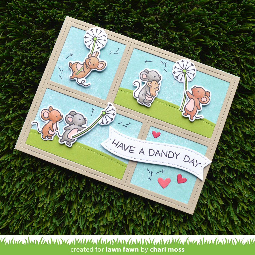Lawn Fawn Dandy Day Flip-Flop Stempel Set 2x3