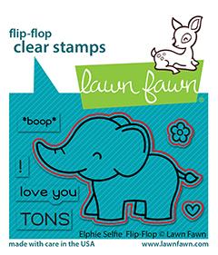Lawn Fawn - Elphie Selfie Flip-Flop - Stanze