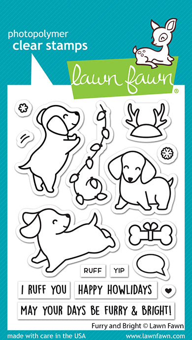Lawn Fawn - Furry and Bright - Clear Stamp 3x4