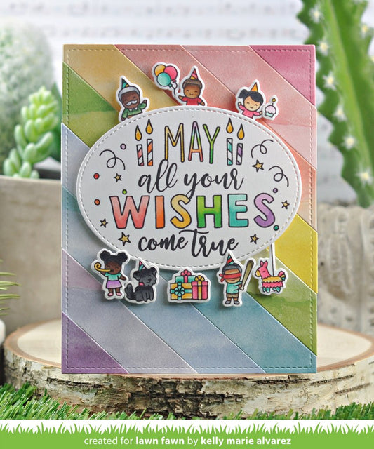 Lawn Fawn - Giant Birthday Messages - Clear Stamps 4x6