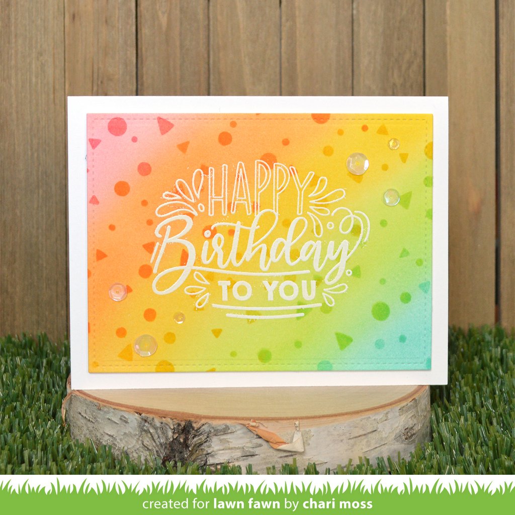 Lawn Fawn - Giant Birthday Messages - Clear Stamps 4x6
