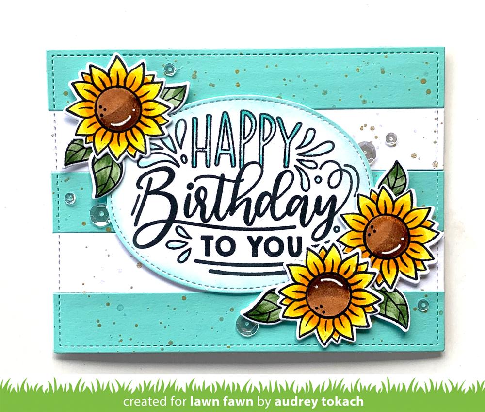 Lawn Fawn - Giant Birthday Messages - Clear Stamps 4x6