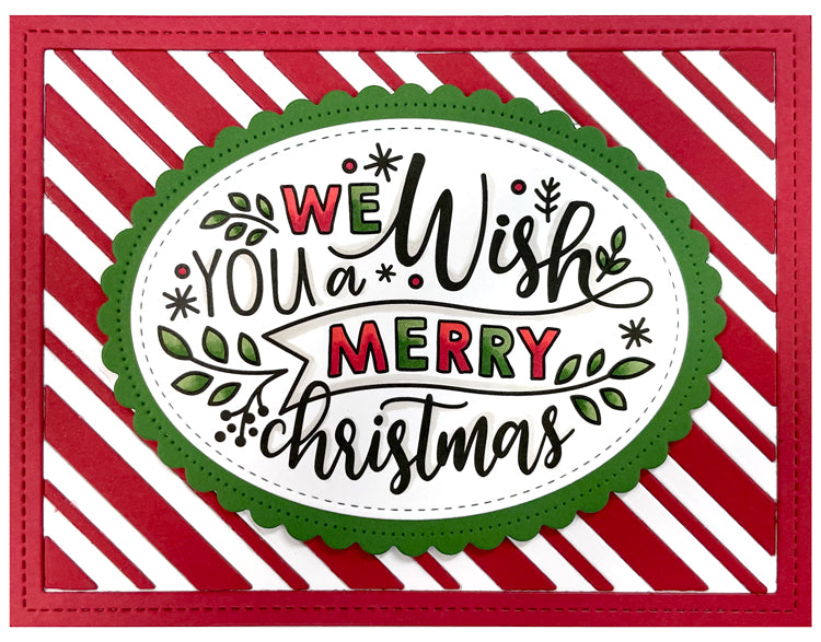 Lawn Fawn - Giant Holiday Messages - Clear Stamps 4x6