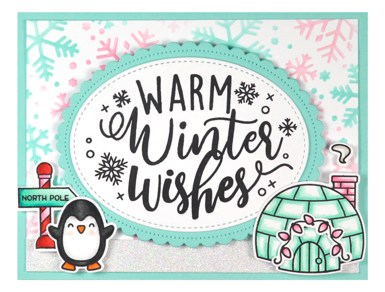 Lawn Fawn - Giant Holiday Messages - Clear Stamps 4x6