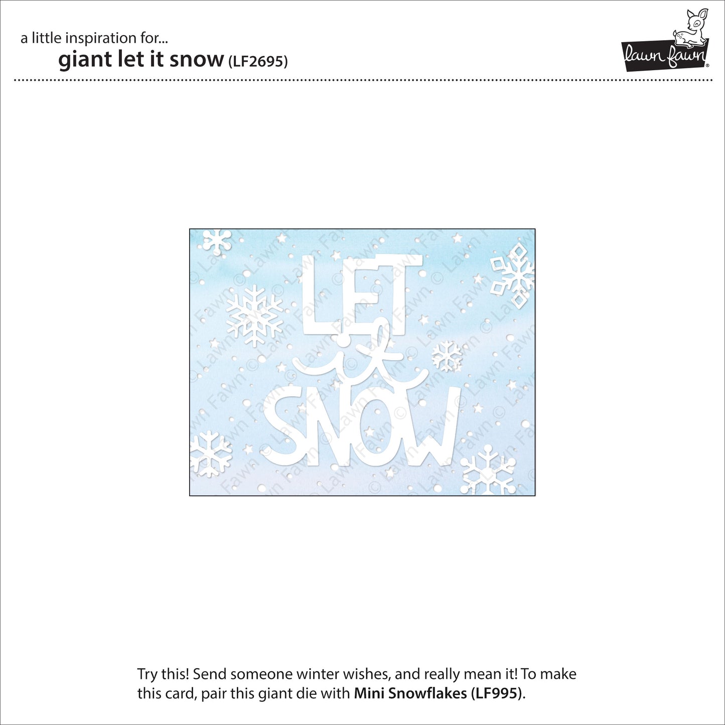 Lawn Fawn - Giant Let -It Snow - Stand Alone Stanze