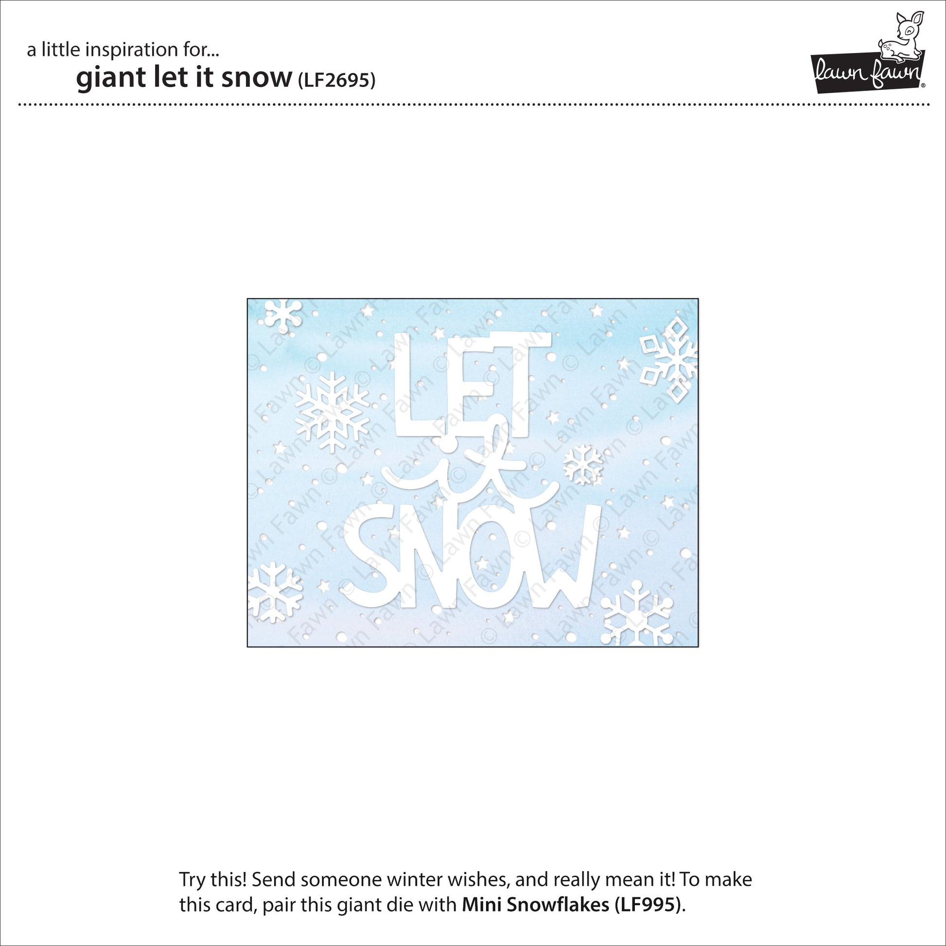 Lawn Fawn - Giant Let -It Snow - Stand Alone Stanze