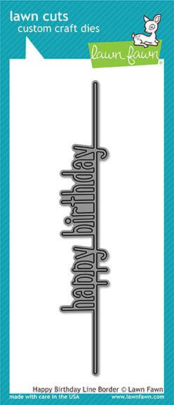 Lawn Fawn - Happy Birthday Line Border - Stanze