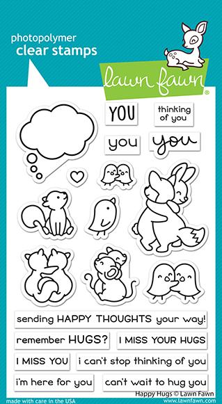 Lawn Fawn - Happy Hugs - Stempel Set 4x6
