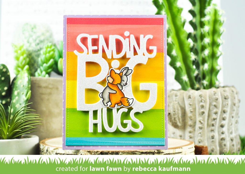 Lawn Fawn - Happy Hugs - Stempel Set 4x6