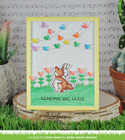 Lawn Fawn - Heart Garden Border - Stand Alone Stanzen