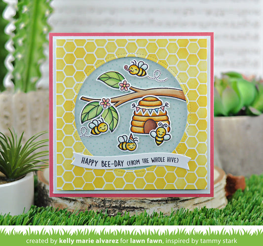 Lawn Fawn - Hive Five - Clear Stamp Set 4x6 bastel-traum.ch