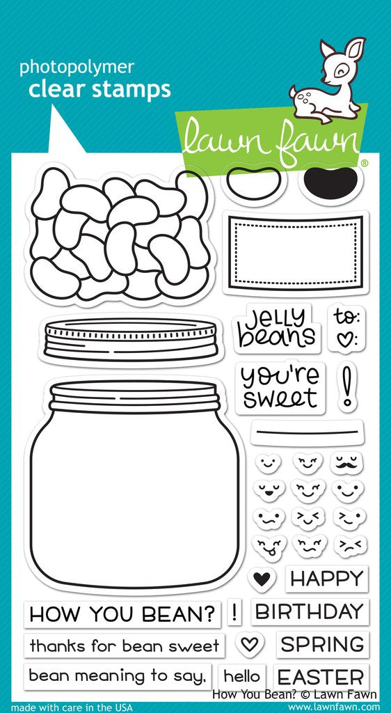 Lawn Fawn - How You Bean? - Clear Stamp 4x6