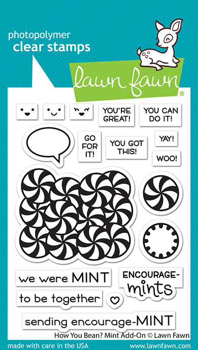 Lawn Fawn - How You Bean? Mint add-on - Clear Stamp 3x4