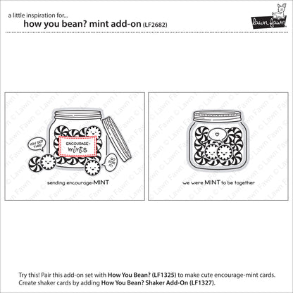 Lawn Fawn - How You Bean? Mint add-on - Clear Stamp 3x4