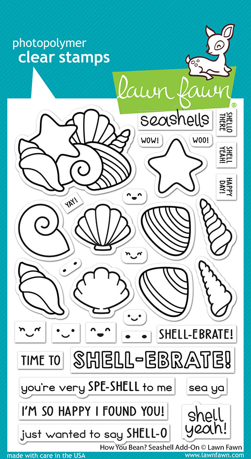 Lawn Fawn - How you bean? Seashell add-on - Clear Stamp 4x6