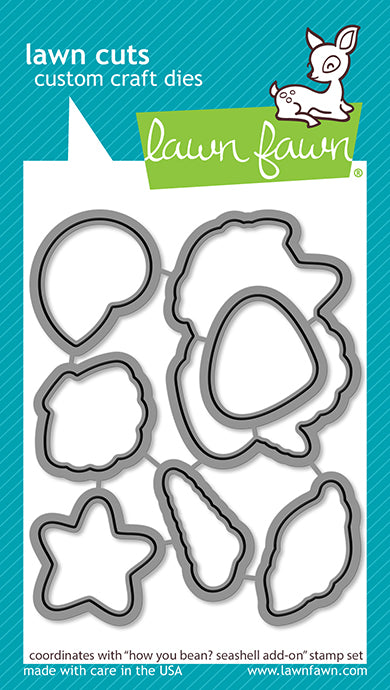 Lawn Fawn - how you bean? seashell add-on - Stanzschablonen