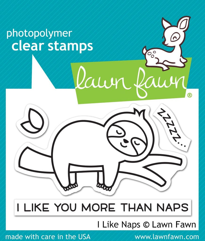 Lawn Fawn - I Like Naps - Clear Stamps 2x3